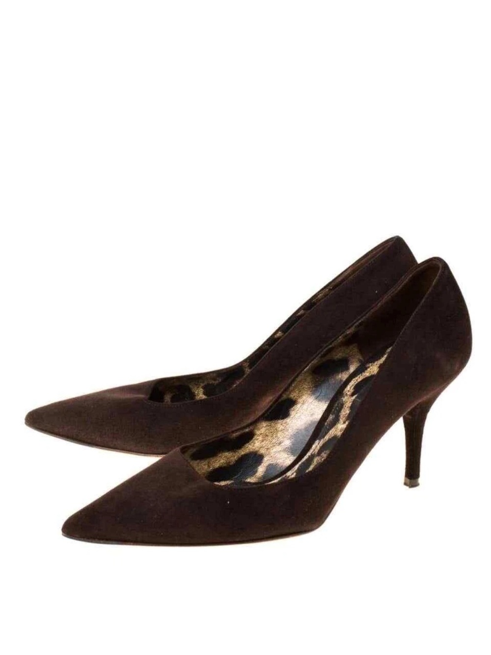 Dolce and Gabbana Brown Suede Stiletto Formal Business Pumps EUR 37.5 / US 7.5